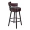 Armen Living Titana 30" Barstool in Auburn Bay finish with Brown Pu upholstery 721535746859 - alternate 3